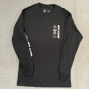 Dolls Kill Tealer X Space Jam Burning Ball Long Sleeve Tee